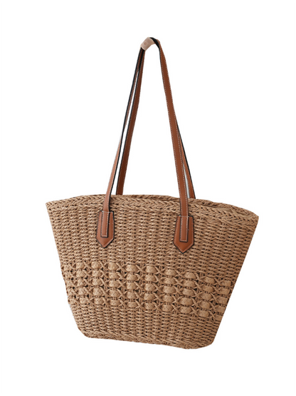 Handbags- Women's Straw Beach Bag for Summer Adventures- - IndioGear.com