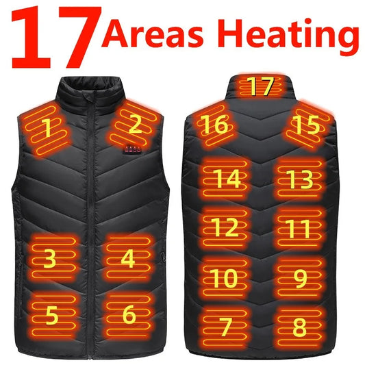 Heating Vests- Heat On-Demand Waistcoat USB Advanced 17 Zone Heating Vest- - IndioGear Women Clothing