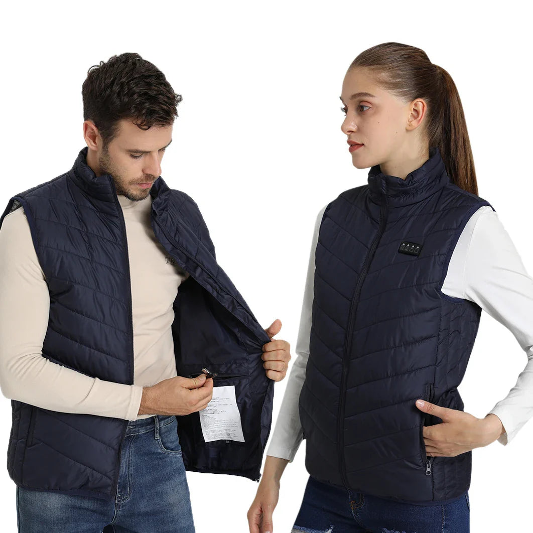 Heating Vests- Heat On-Demand Waistcoat USB Advanced 17 Zone Heating Vest- - IndioGear Women Clothing