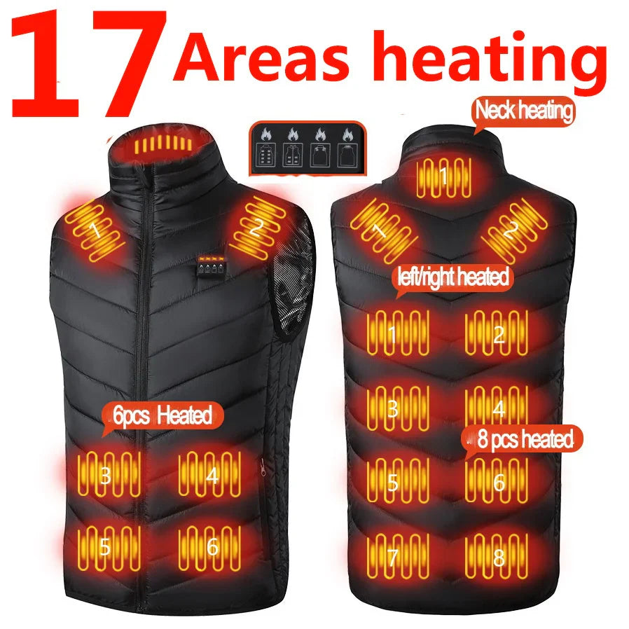 Heating Vests- Heat On-Demand Waistcoat USB Advanced Multi-Zone Heating Vest- - IndioGear Women Clothing