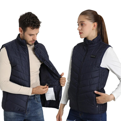 Heating Vests- Heat On-Demand Waistcoat USB Advanced Multi-Zone Heating Vest- - IndioGear Women Clothing