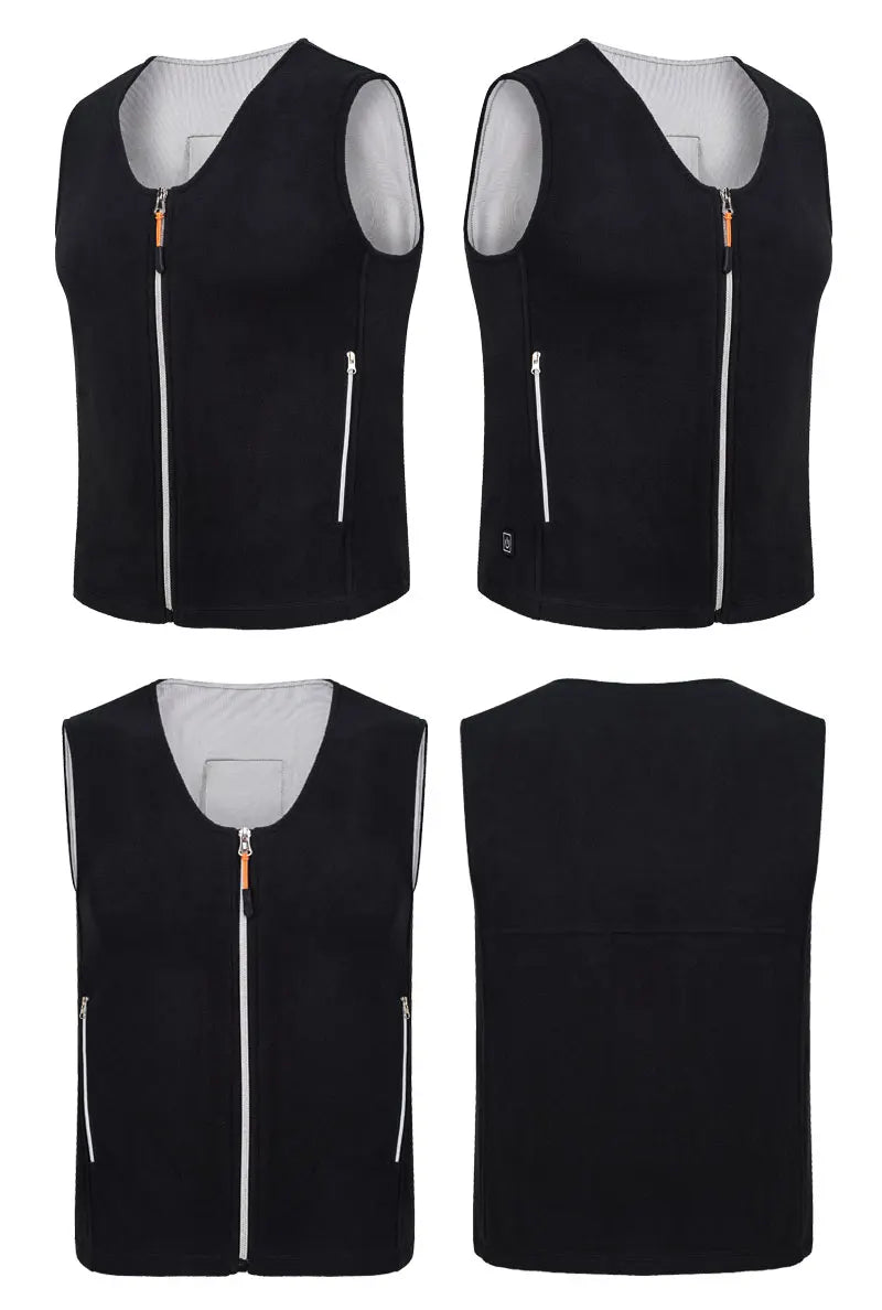 Heating Vests- Unisex 10 Zone Heat Vest – USB Powered Waistcoat in Fleece- - IndioGear Women Clothing