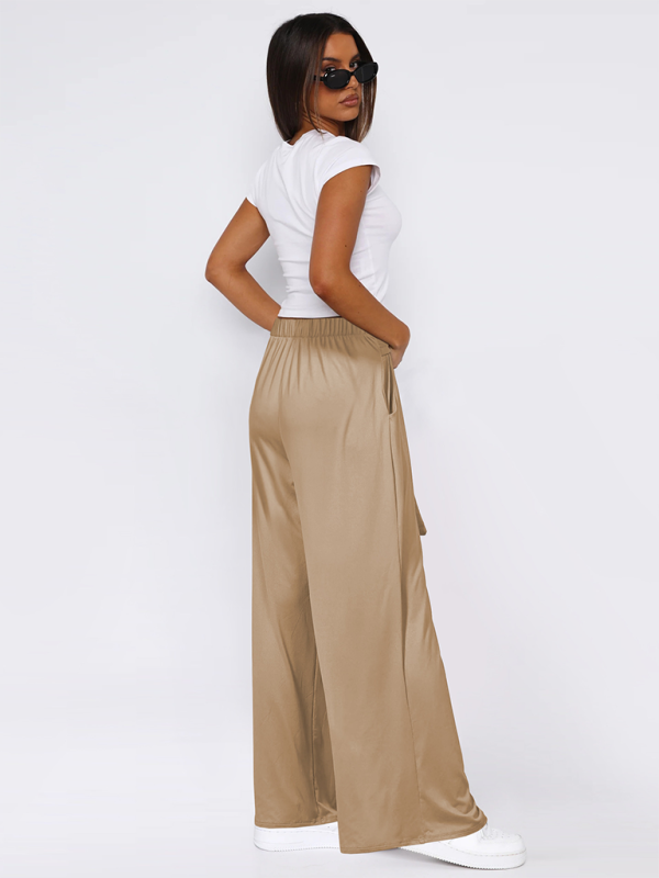 High-Waist Pants- Women's Casual Wide-Leg Pants- - IndioGear.com