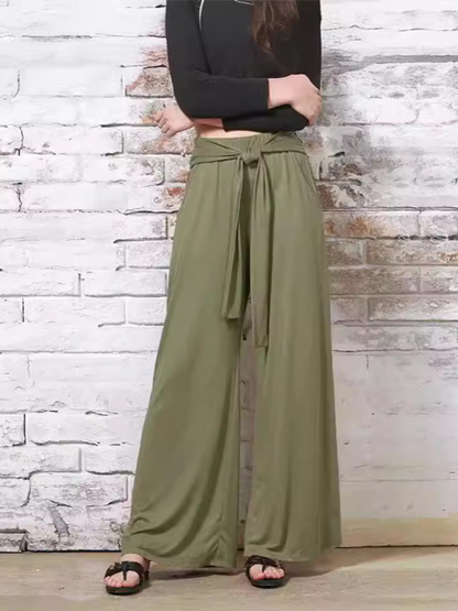 High-Waist Pants- Women's Casual Wide-Leg Pants- - IndioGear.com