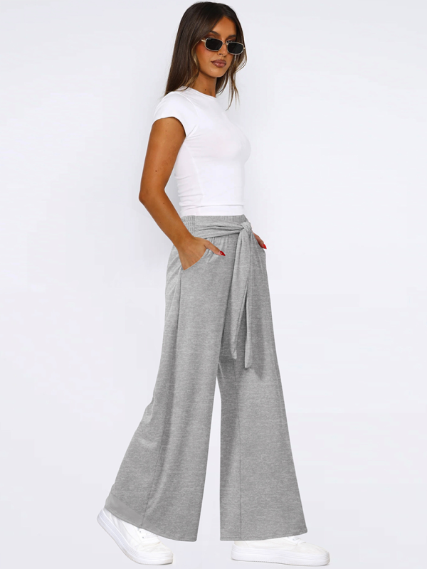 High-Waist Pants- Women's Casual Wide-Leg Pants- - IndioGear.com