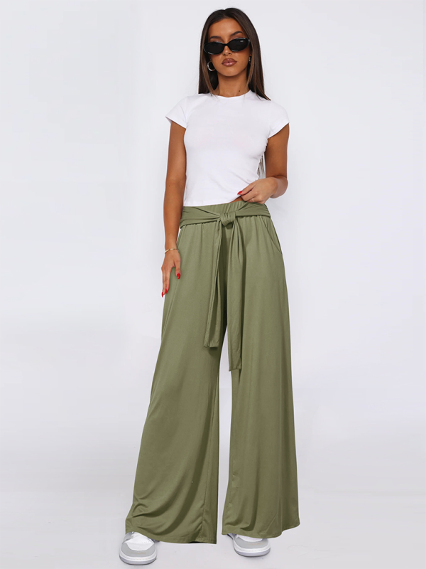 High-Waist Pants- Women's Casual Wide-Leg Pants- - IndioGear.com