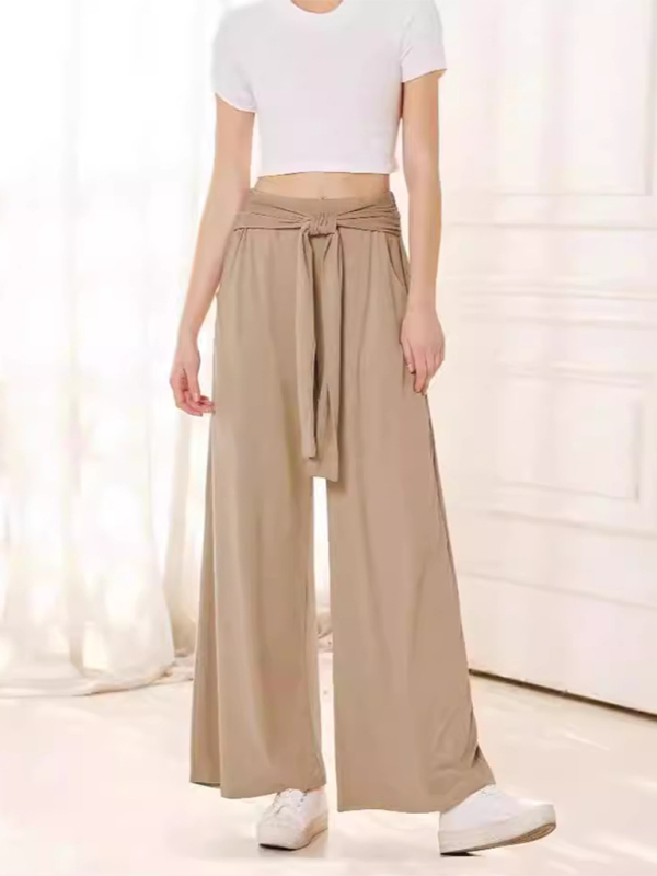 High-Waist Pants- Women's Casual Wide-Leg Pants- - IndioGear.com