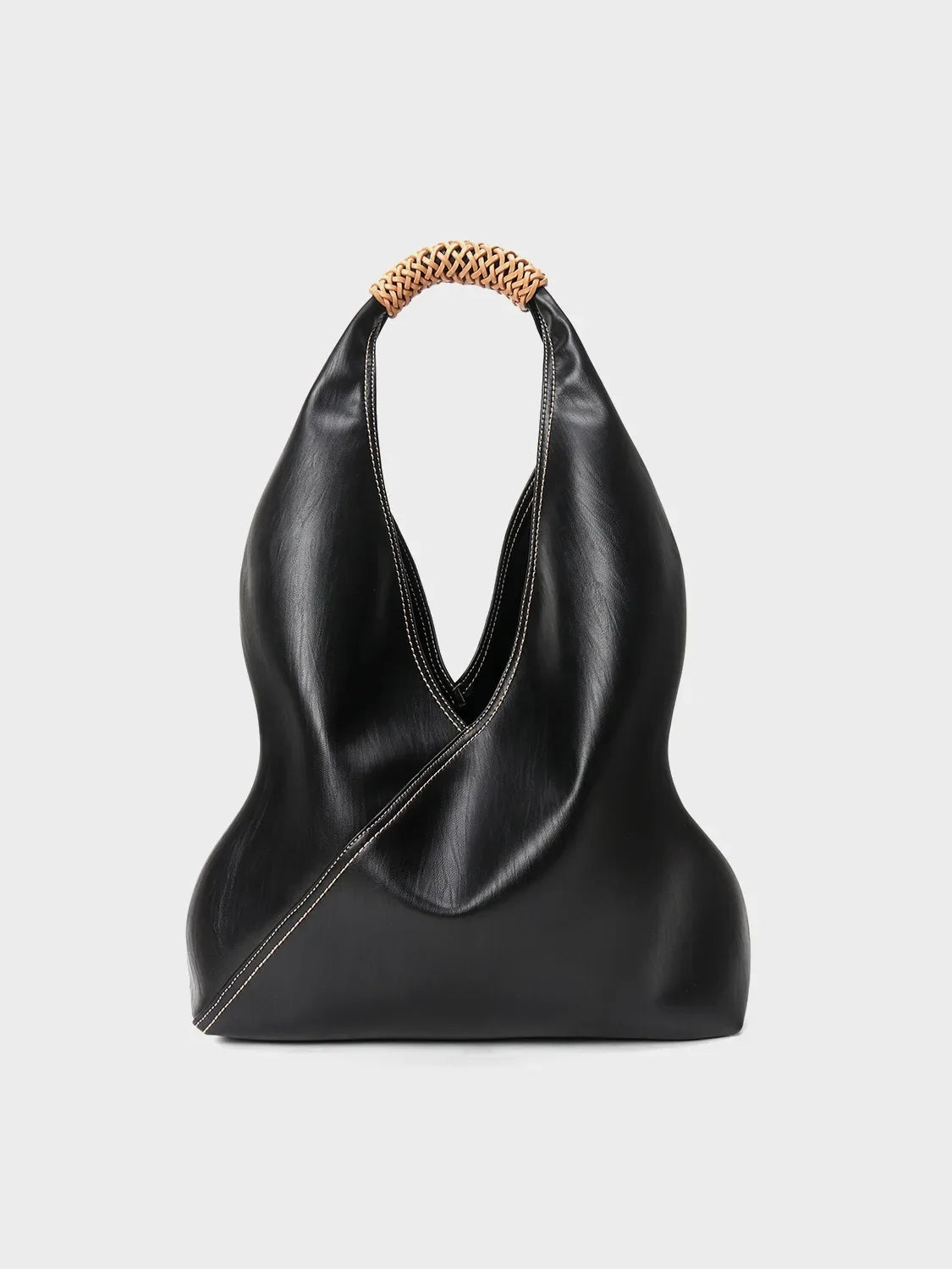 Hobo Bags- Genuine Leather Hobo Bag for Elegant Occasions- night black- IndioGear Fashion and Gear