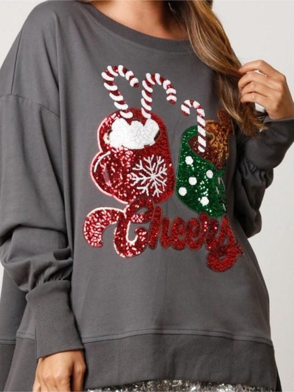 Holiday Sweatshirts- Holiday Cheers Chocolate Mint Mugs Sweatshirts- - IndioGear.com