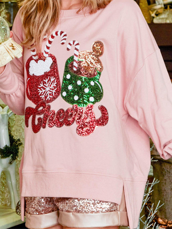 Holiday Sweatshirts- Holiday Cheers Chocolate Mint Mugs Sweatshirts- - IndioGear.com