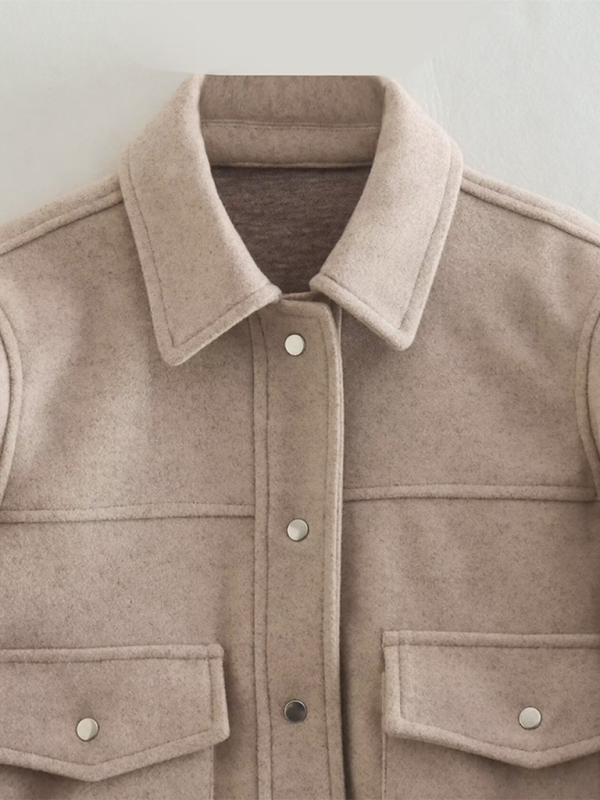 Jackets- Classic Taupe Cropped Jacket – Casual to Semi-formal- - IndioGear.com