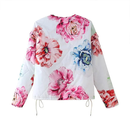 Jackets- Floral Print Casual Jacket for Every Occasion- - IndioGear.com