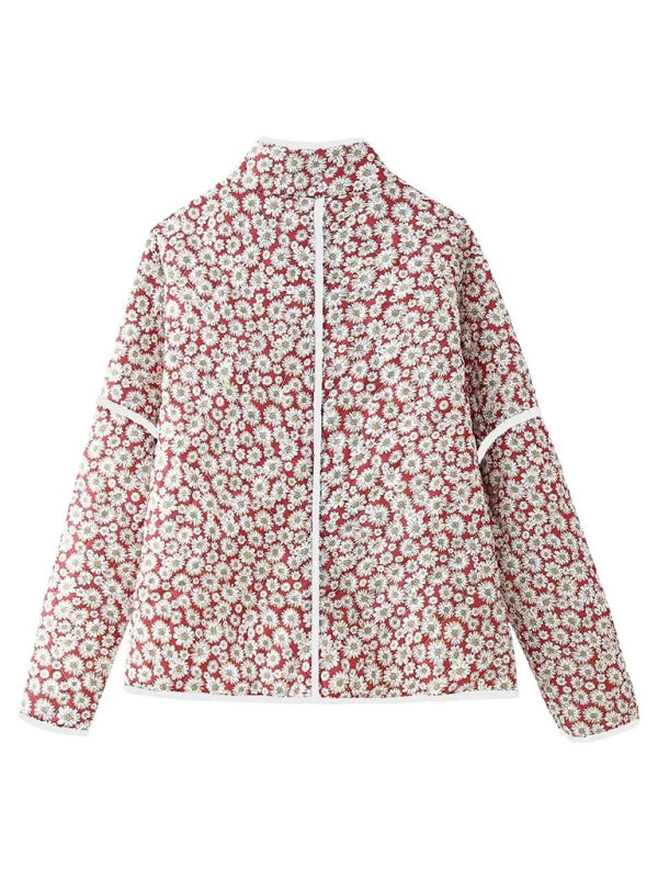 Jackets- Floral Spring Jacket Outerwear- - IndioGear Women Clothing