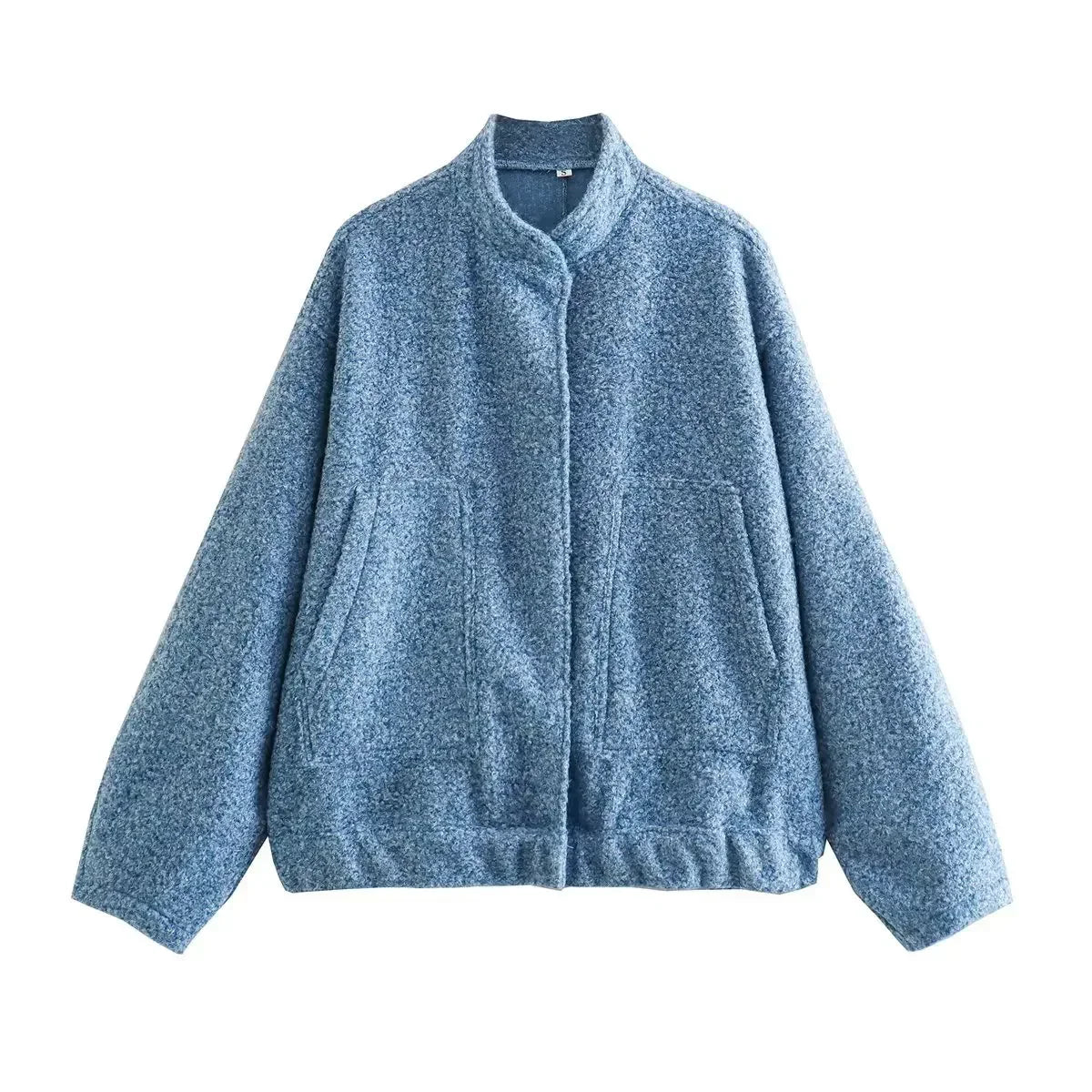 Jackets- Forest Whisper Casual Wool Jacket- Sky Blue- IndioGear.com