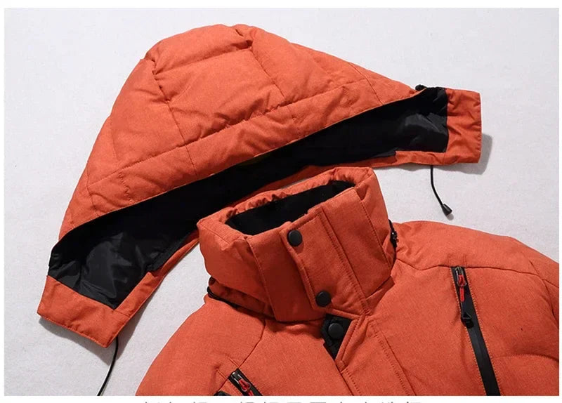 Jackets- Men's Heavy-Duty Outdoor Winter Jacket with Detachable Hood- - IndioGear.com