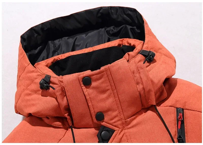 Jackets- Men's Heavy-Duty Outdoor Winter Jacket with Detachable Hood- - IndioGear.com