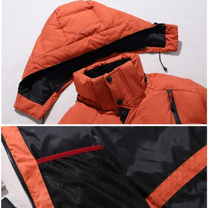 Jackets- Men's Heavy-Duty Outdoor Winter Jacket with Detachable Hood- - IndioGear.com