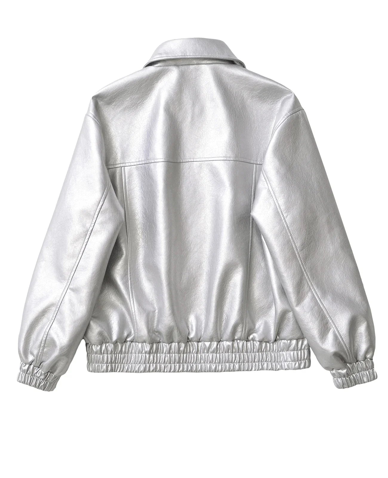 Jackets- Metallic Moto Women's Faux-Leather Jacket- - IndioGear.com