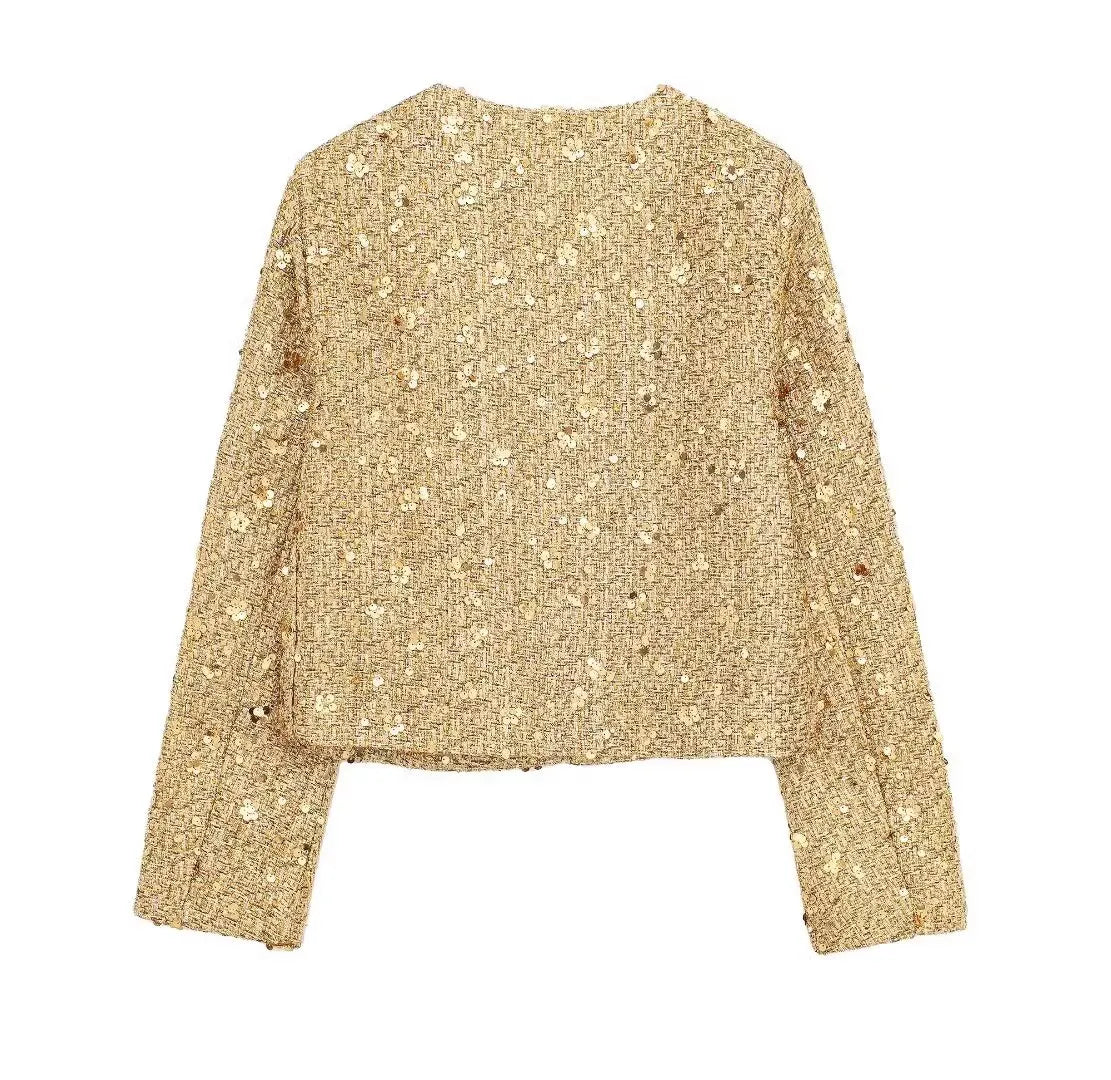 Jackets- Sparkle Sequin Zip-Up Party Jacket- - IndioGear.com