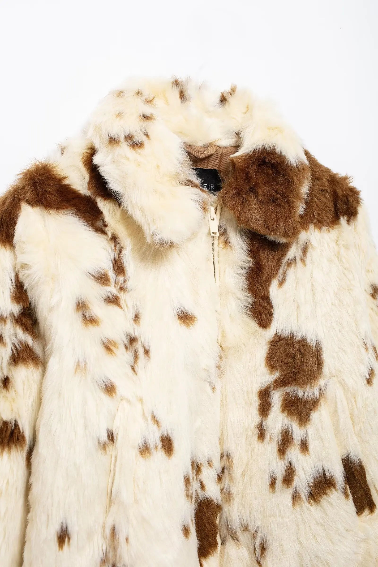 Jackets- Elegant Faux Fur Jacket with Vintage Charm- - IndioGear