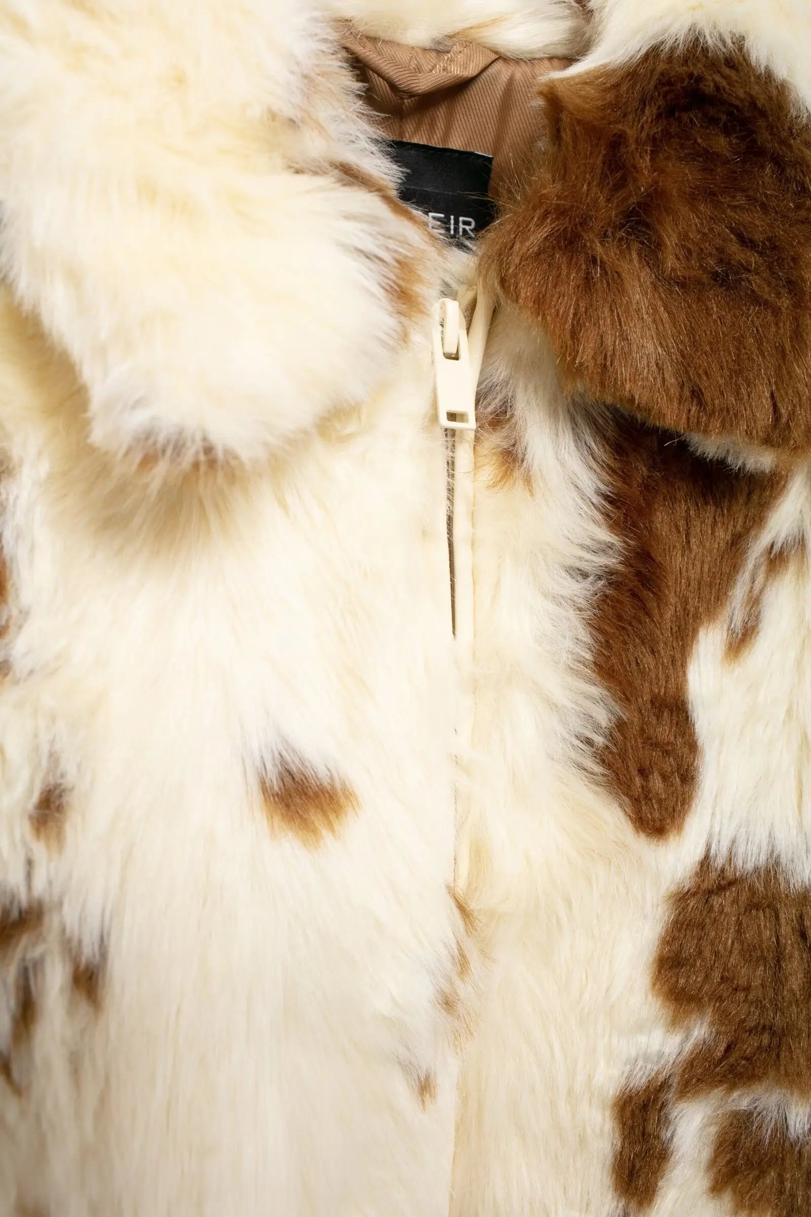 Jackets- Elegant Faux Fur Jacket with Vintage Charm- - IndioGear