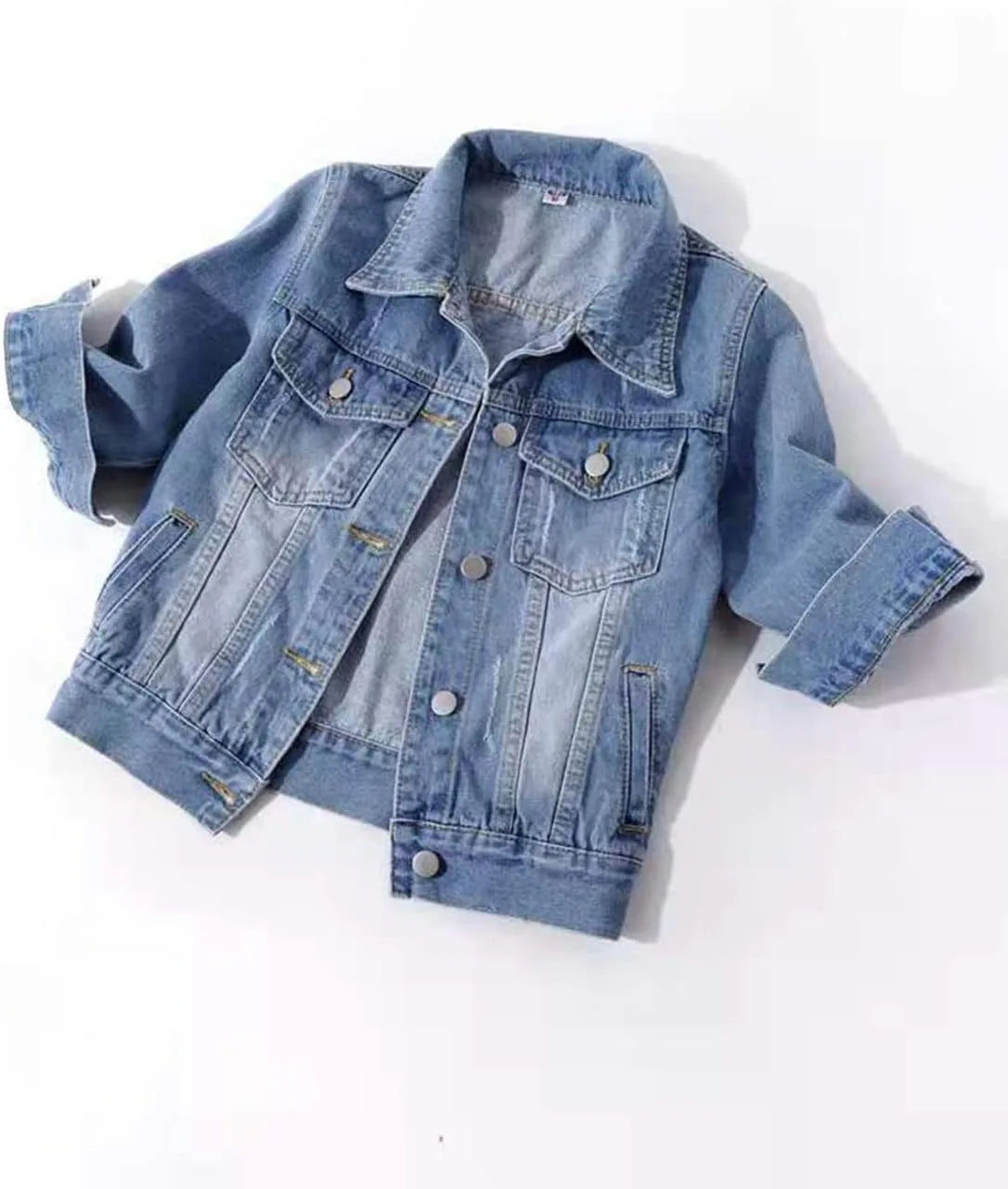 Jackets- Women Boxy Denim Jacket with 3/4 Sleeves- - IndioGear.com