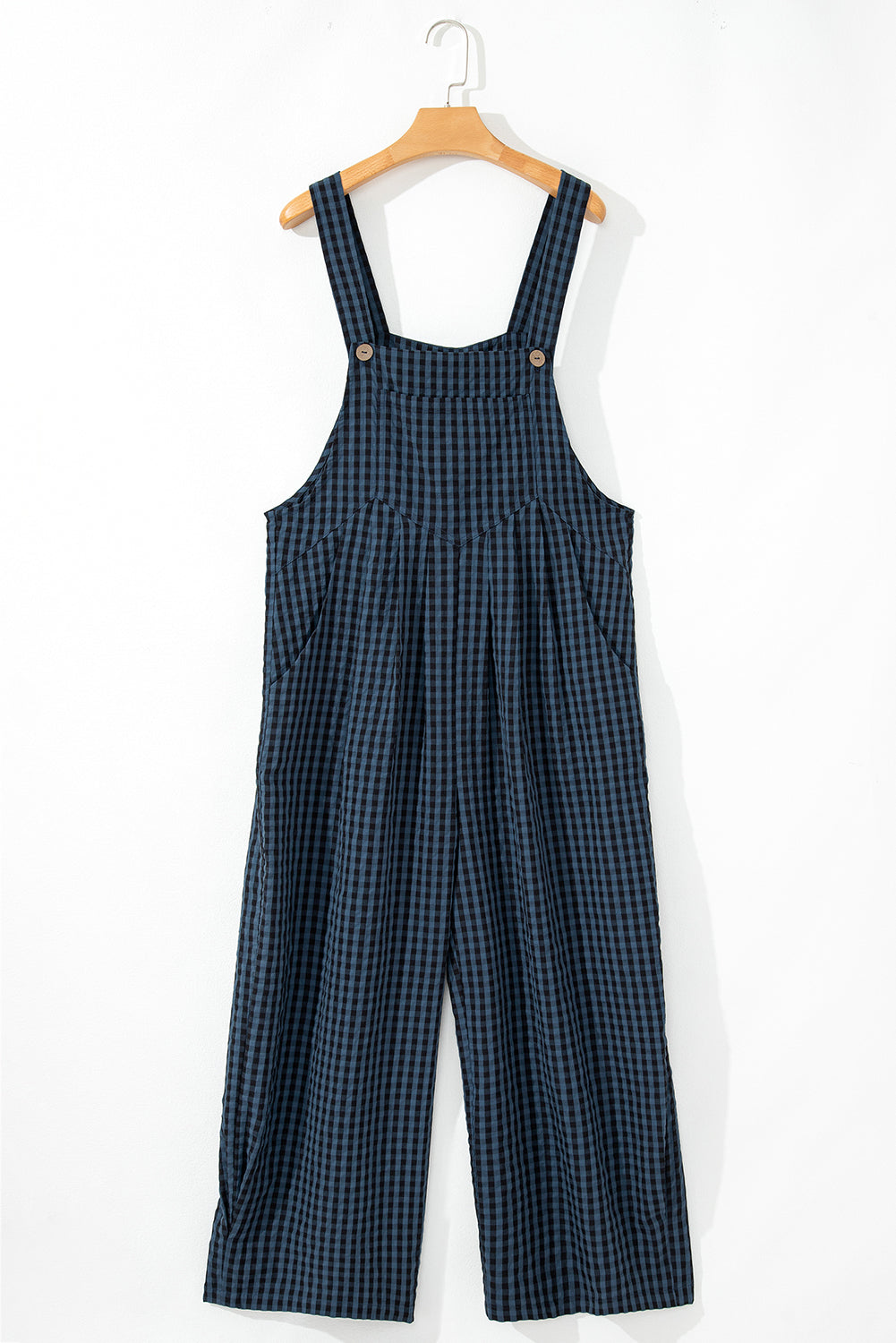 Jumpsuits & Rompers- Plaid Cotton Overalls Checkered Bib Pants- - IndioGear Women Clothing