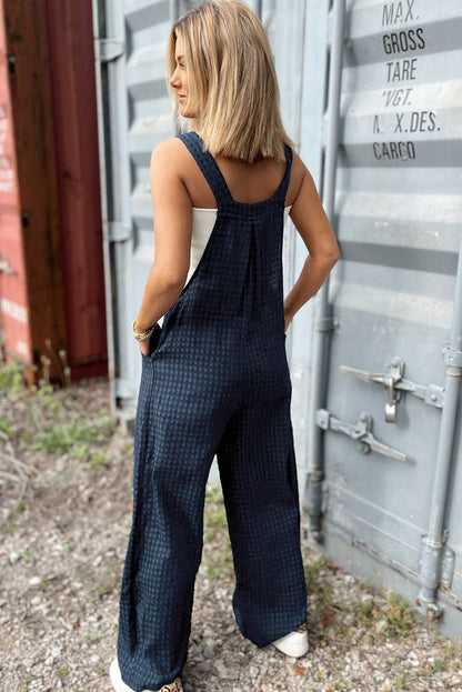 Jumpsuits & Rompers- Plaid Cotton Overalls Checkered Bib Pants- - IndioGear Women Clothing