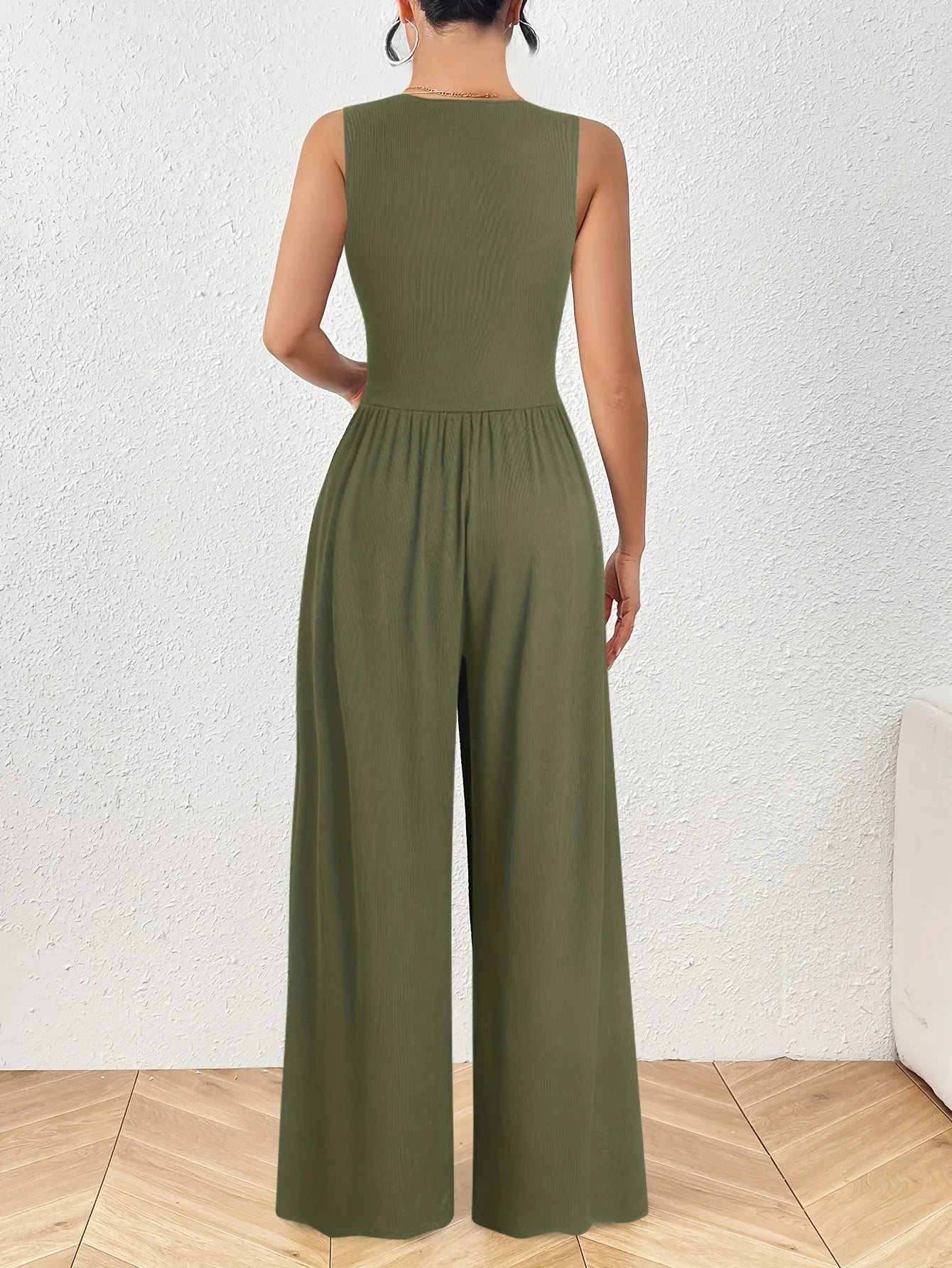 Jumpsuits- Wide-Leg Jumpsuit Pantsuits for Modern Women- - IndioGear Women Clothing