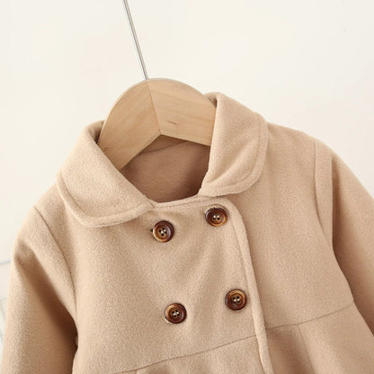 Kids Coats- Baby Girl Fleece Peter Pan Coat Toddler Winter Outerwear- - IndioGear Women Clothing