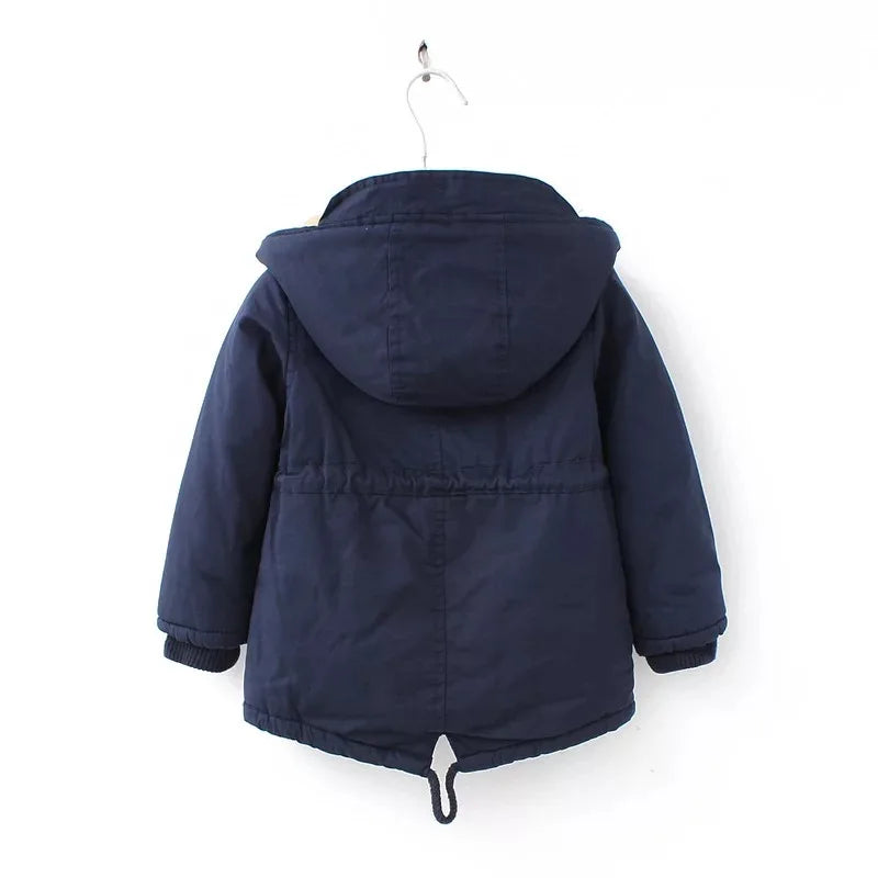 Kids Coats- Kids' Hooded Winter Coat Fleece-Lined Jackets- - IndioGear Women Clothing