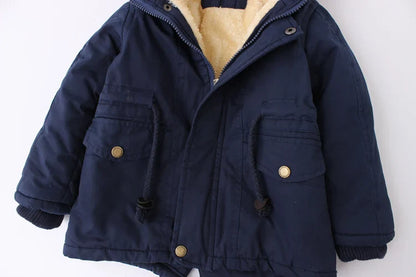 Kids Coats- Kids' Hooded Winter Coat Fleece-Lined Jackets- - IndioGear Women Clothing