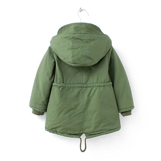 Kids Coats- Kids' Hooded Winter Coat Fleece-Lined Jackets- - IndioGear Women Clothing