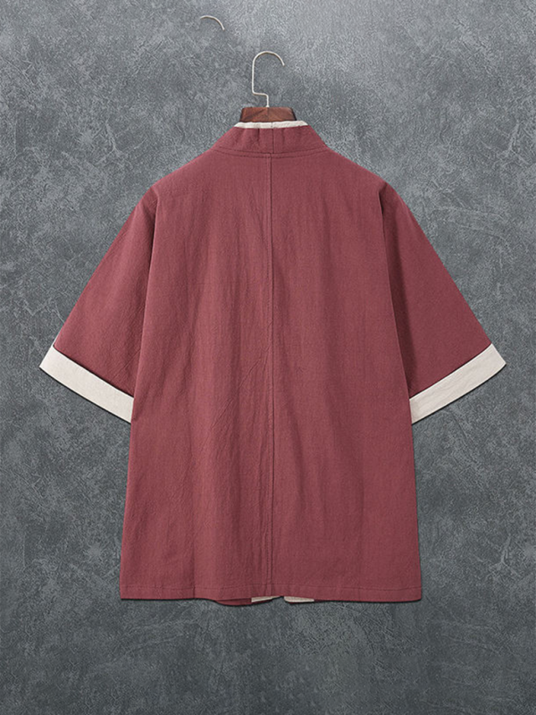 Kimono Shirt- Men's Linen Blend Kimono Shirt - Perfect for Summer Evenings- - IndioGear.com