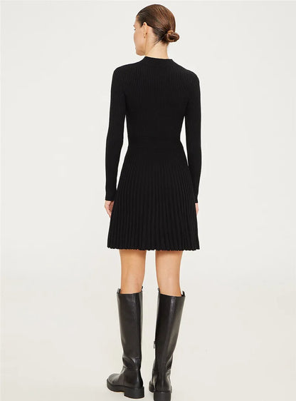 Knit Mini Dresses - Swing & Sway Knit Dress - Day to Night