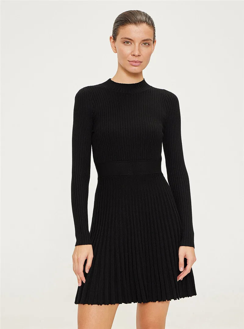 Knit Mini Dresses - Swing & Sway Knit Dress - Day to Night