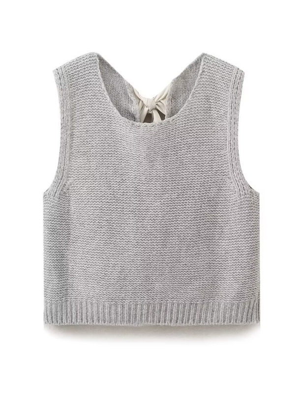 Knit Tops- New Fashion Vest Bow Tie Sweater Vest- - IndioGear.com