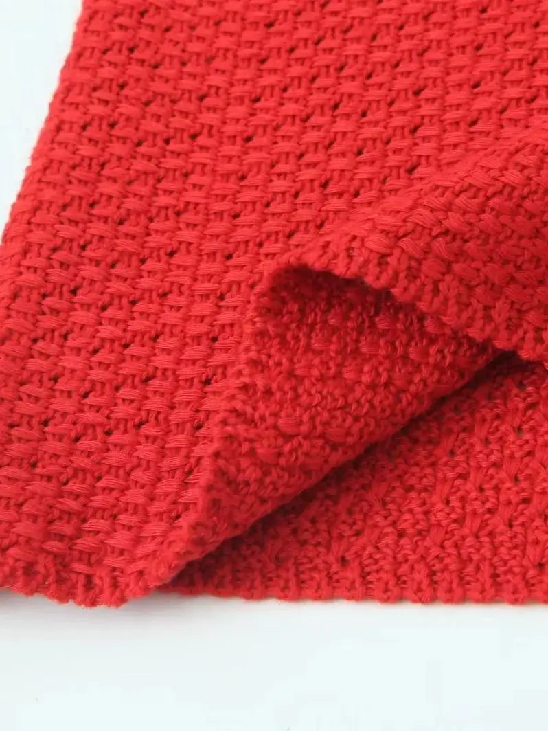 Knit Tops- Red Sleeveless Knit Tie-Up Vest Perfect for Women- - IndioGear.com