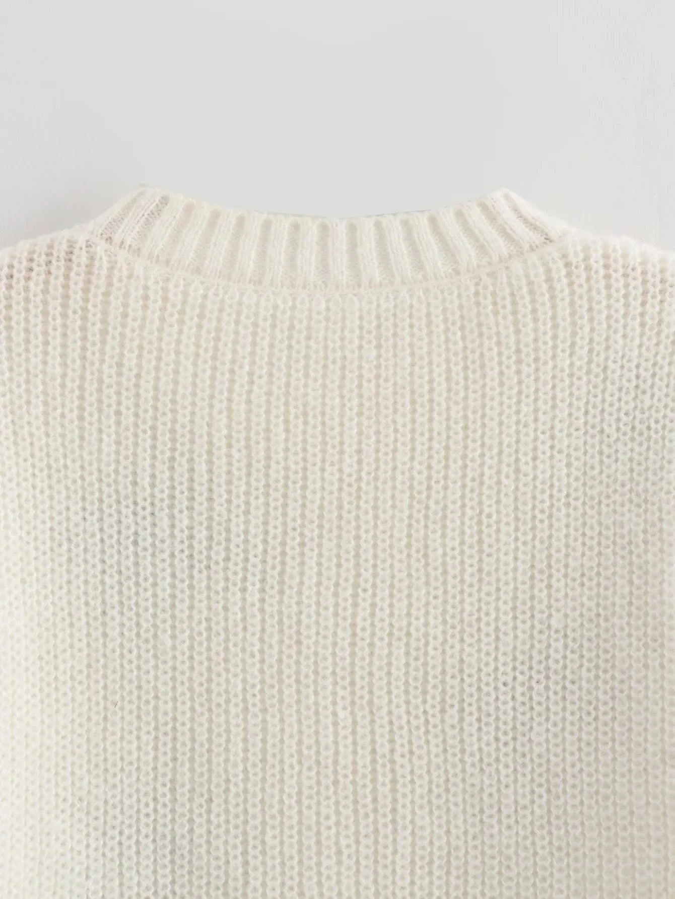 Knitting Tops- Women Bow-Embellished Sweater Knitwear- - IndioGear.com