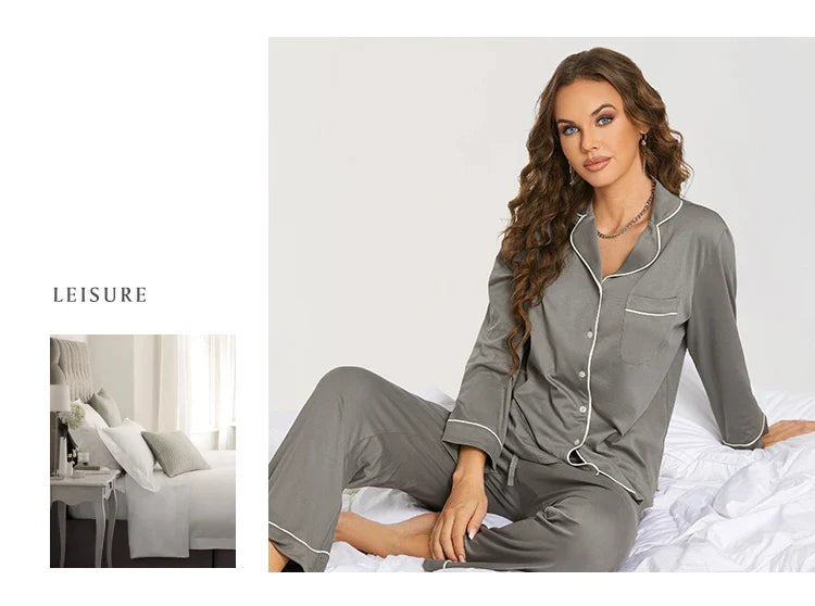 Loungewear- All-Day Soft Cotton Lounger Set with Hood- - IndioGear Women Clothing