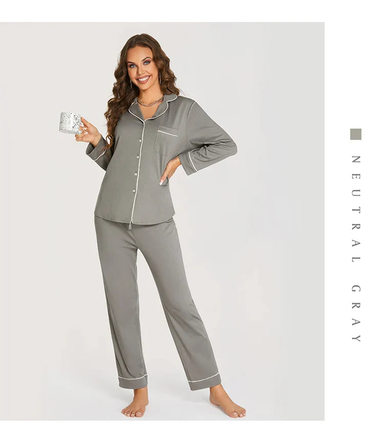 Loungewear- All-Day Soft Cotton Lounger Set with Hood- - IndioGear Women Clothing