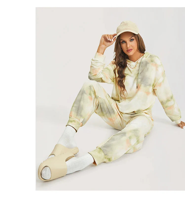 Loungewear- All-Day Soft Cotton Lounger Set with Hood- - IndioGear Women Clothing