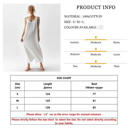 Loungewear - Cotton Cami Lounger Pajamas Dress