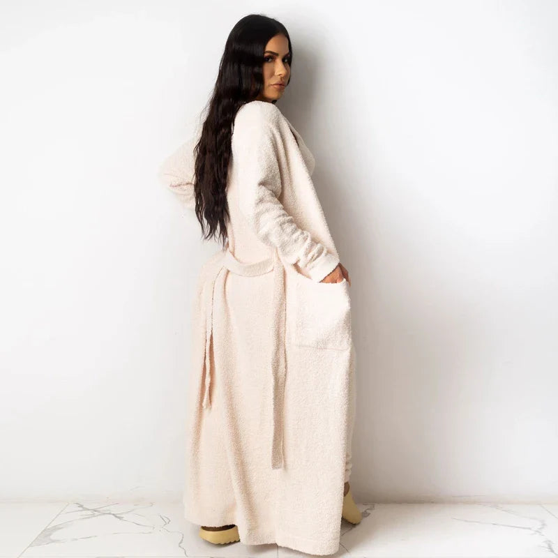 Loungewear- Fluffy Loungewear Collection - Tank, Robe & Pants- - IndioGear.com