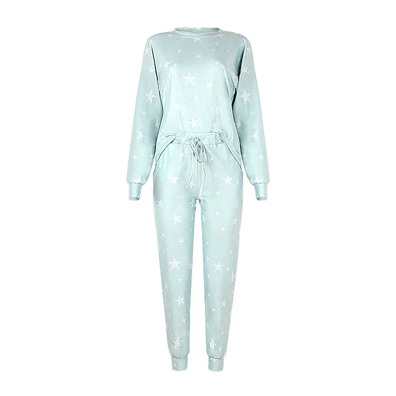 Loungewear- Starry Comfy Women's Casual Pajama Set for Home & Leisure- - IndioGear.com