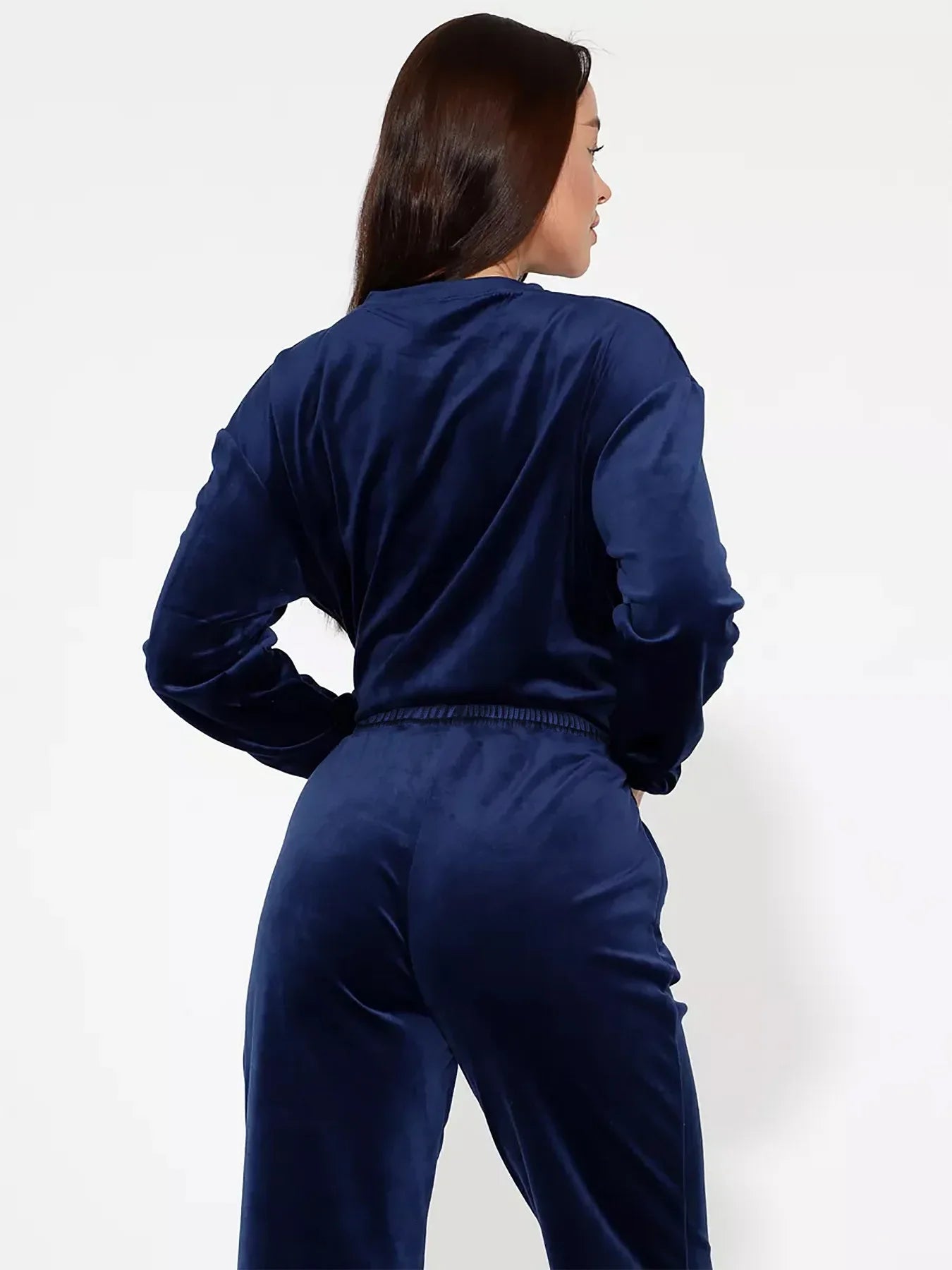 Loungewear- Velvet Loungewear 2 Piece Plus Size Set Pants & Top Pajamas- - IndioGear.com