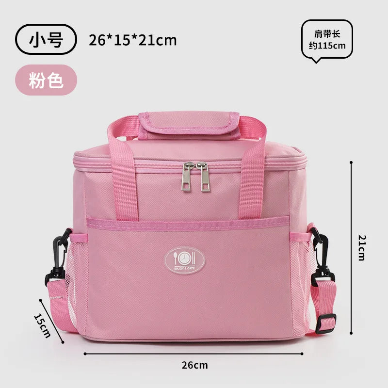 Lunch Box- Large Capacity Waterproof Lunch Bags- Small Pink- IndioGear Women Clothing