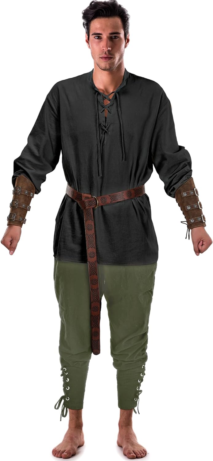 Male Halloween Costumes- 4 Pcs Medieval Maven Ensemble Kit - Halloween Best- - IndioGear.com