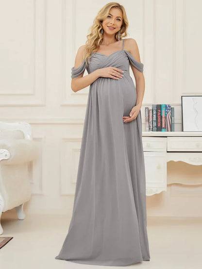 Maternity Dresses- Draped Maternity Evening Gown - Perfect for Elegant Events- - IndioGear Fashion and Gear