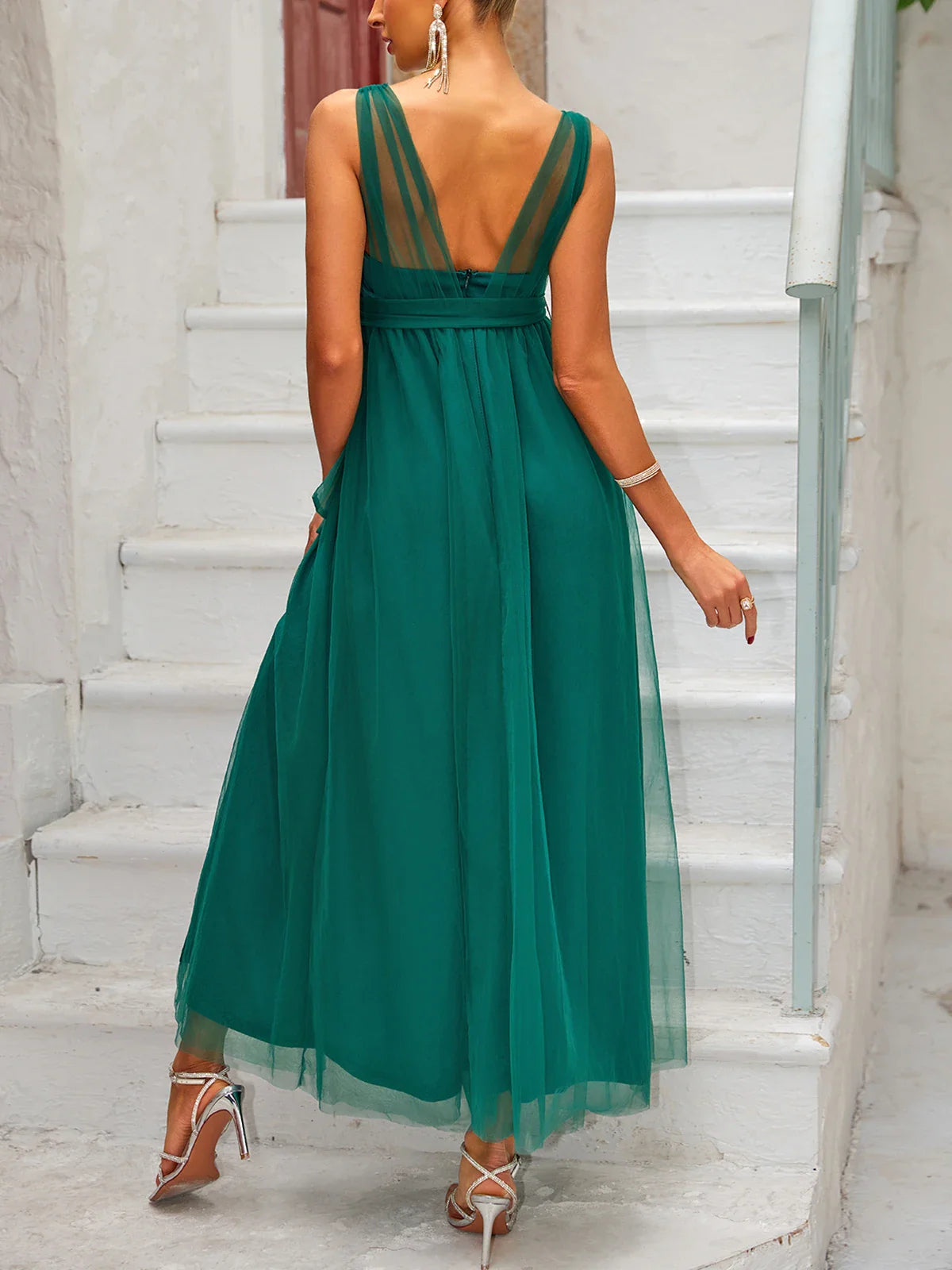 Maternity Dresses- Flowing Emerald Maternity Dress for Every Occasion- - IndioGear